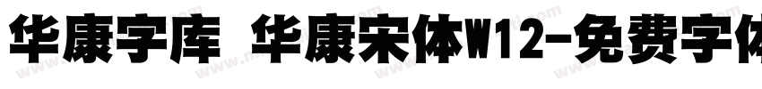 华康字库 华康宋体W12字体转换